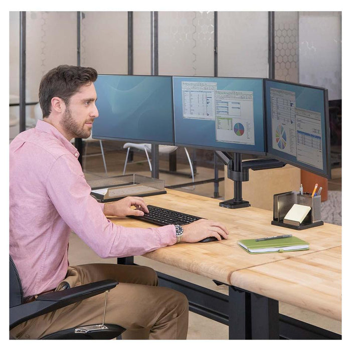 Fellowes Triple Monitor Arm with USB, Platinum F8042601_6