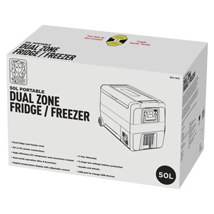 50L Brass Monkey Dual Zone Fridge / Freezer GH1642