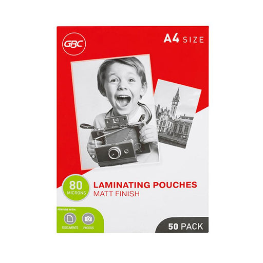 Gbc A4 Laminating Pouch 80 Micron Matt Pack of 50_1