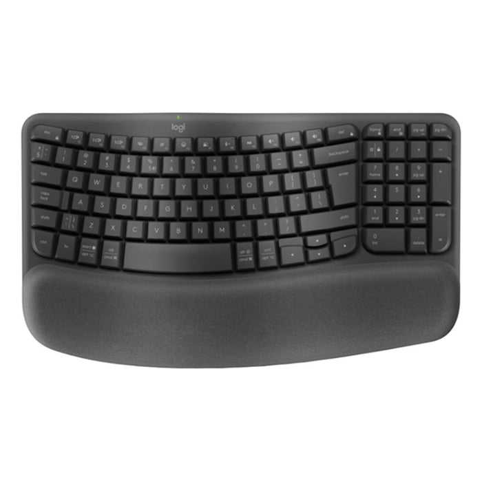 Logitech Wave Keys Wireless Ergo Keyboard - Black HW5218G