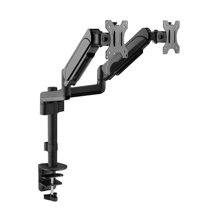 Brateck 17"-32" Pole-Mounted Gas Spring Dual Monitor Desk Mount