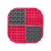 A red square hard case mat with numbs and squares inside.
