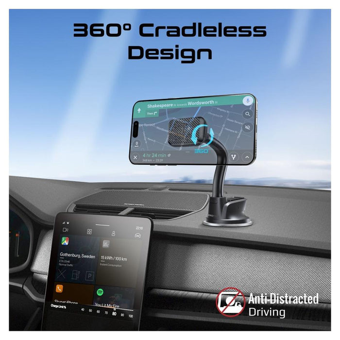 Promate Securegrip 360 Cradleless Flexible Magnetic Smartphone Mount