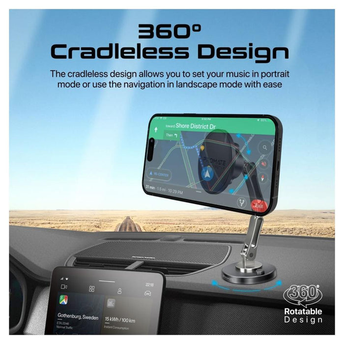 Promate Securegrip 360 Cradleless Magnetic Smartphone Holder. MAGNUS