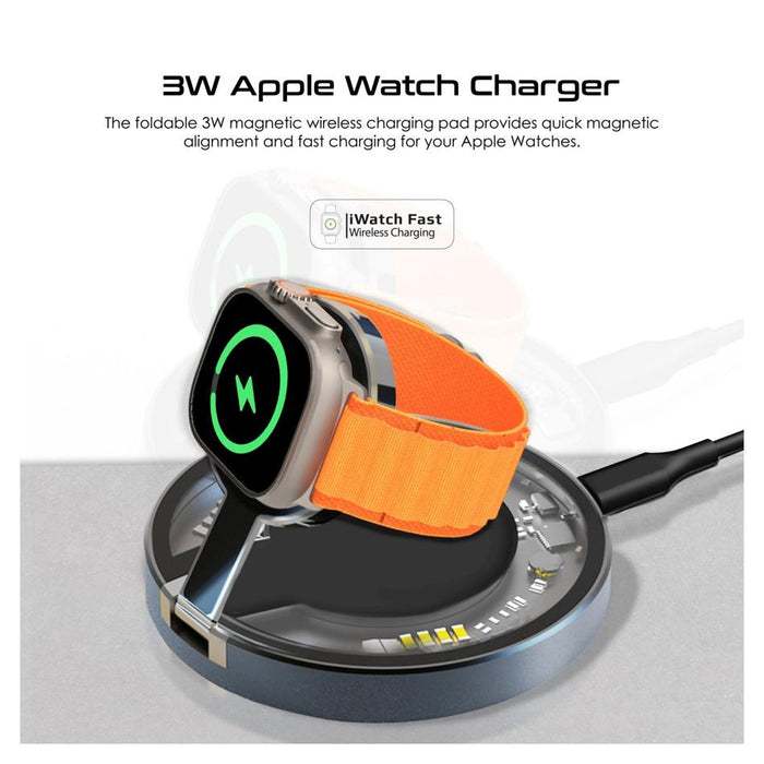 Promate 2-In-1 Pocket-Sized 15W Magsafe Wireless Charging MAGRING