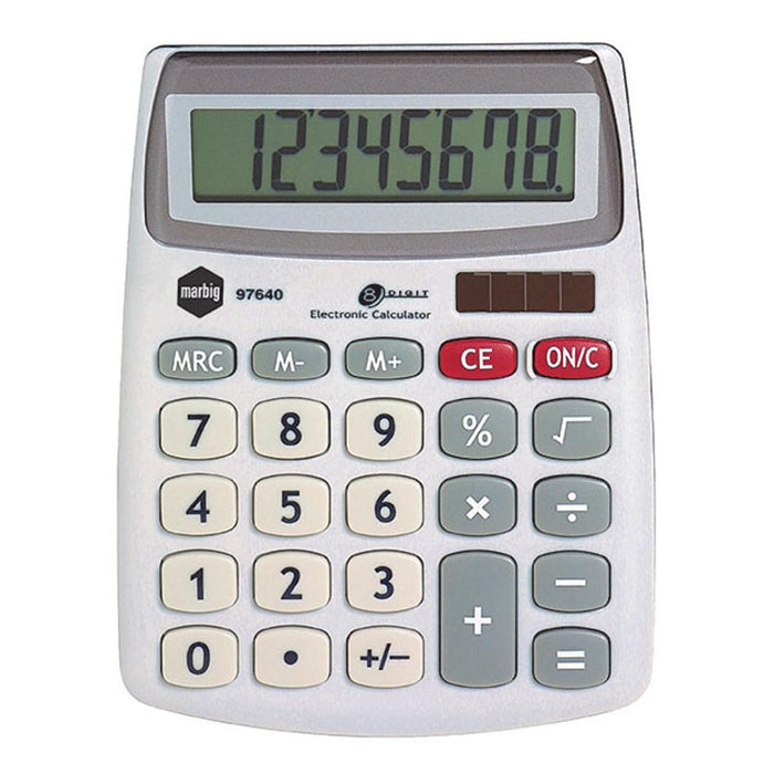 Marbig Compact 8-Digit Calculator with Solar Backup 97640_1