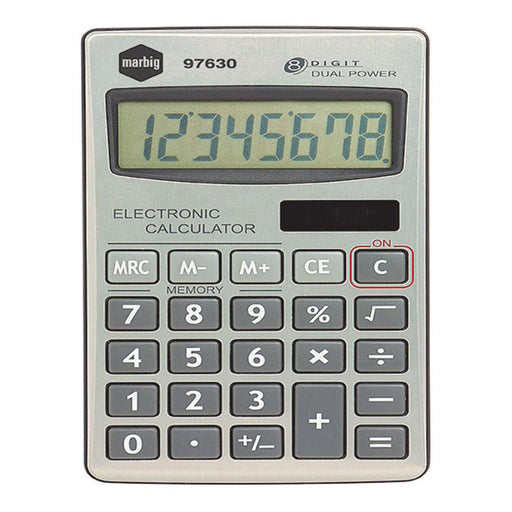Marbig Handheld 8-Digit Calculator Solar Power 97630_1