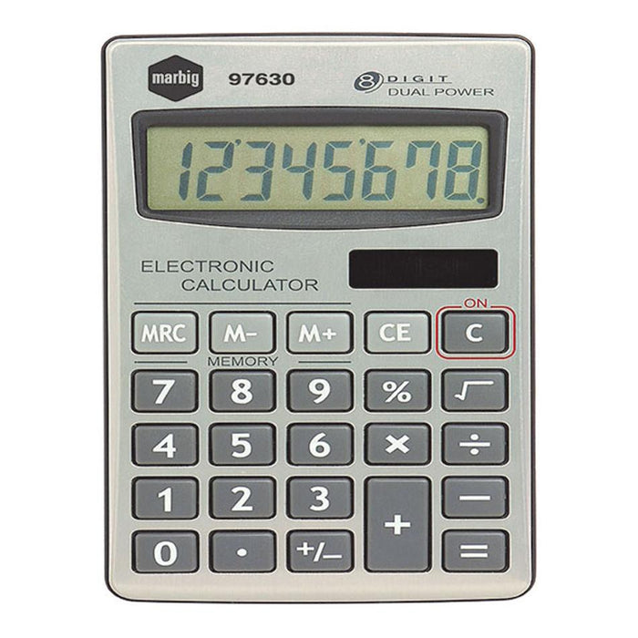 Marbig Handheld 8-Digit Calculator Solar Power 97630_1