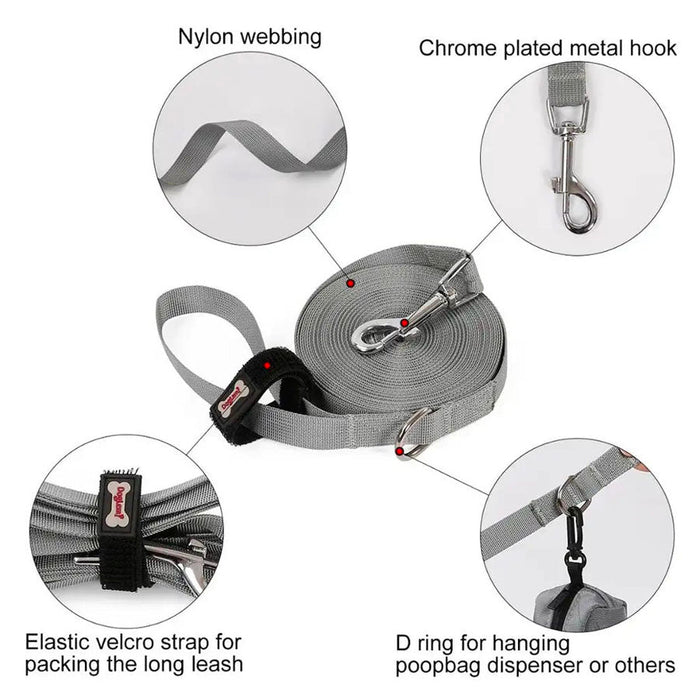 Doglemi Nylon Obedience and Recall Training Leash 4