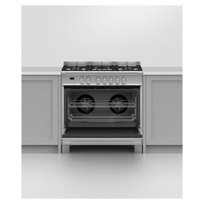 Fisher & Paykel 90cm Series 7Classic 5 Burner Dual Fuel Cooker_4