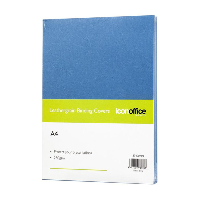 Okin A4 Binding Covers 250gsm Blue, Pack of 20 BCOVBLUE20_1