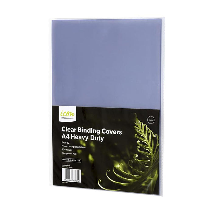 Okin A4 Clear Binding Covers 200 Micron, Pack of 20_1