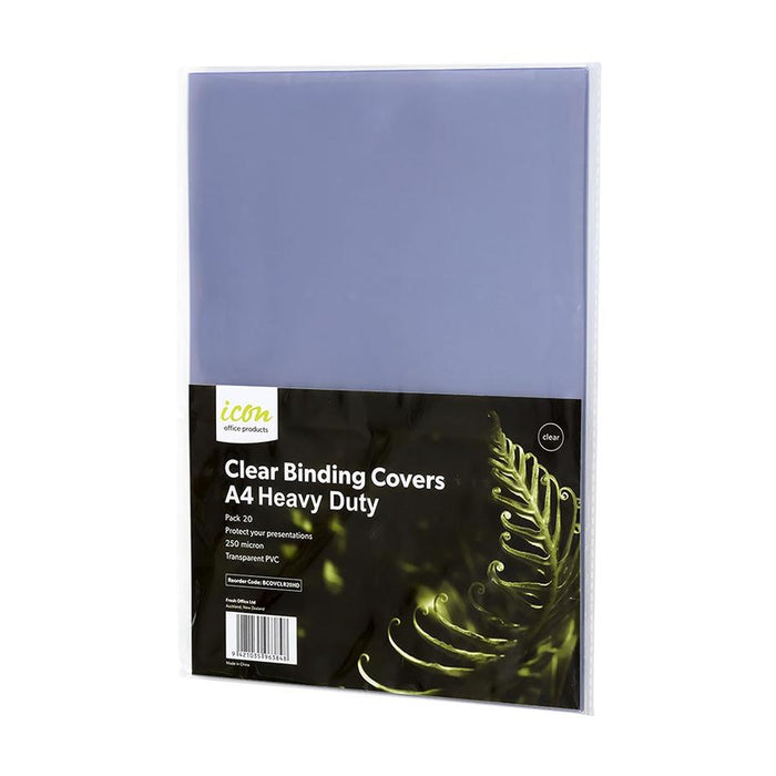 Okin A4 Clear Binding Covers, 250 Micron, Pack of 20_1