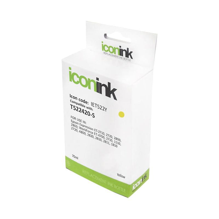 Okin Icon Compatible Epson T522 Yellow Ink Bottle IET522Y_1