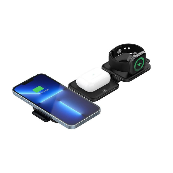 15W Travel Magcharge 3-In-1 Qi Wireless Foldable Phone Charger.