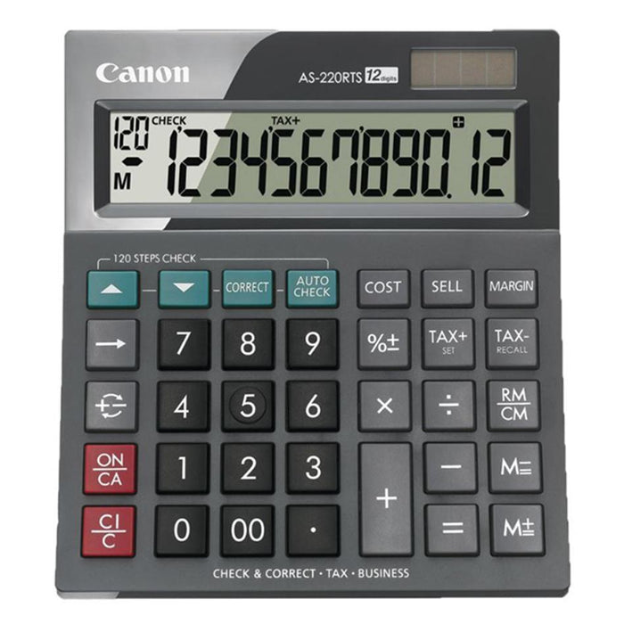 Canon As220Rts 12 Digit Premium Digital Desktop Calculator PBC130