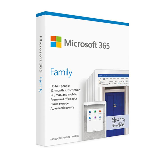 Microsoft 365 Family 1 Year 6 Users PC037