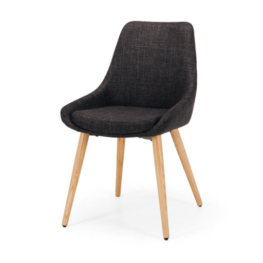 Furniture By Design Bari Dining Chair Dark Grey (Oak Leg) PLBARFDGRE_1