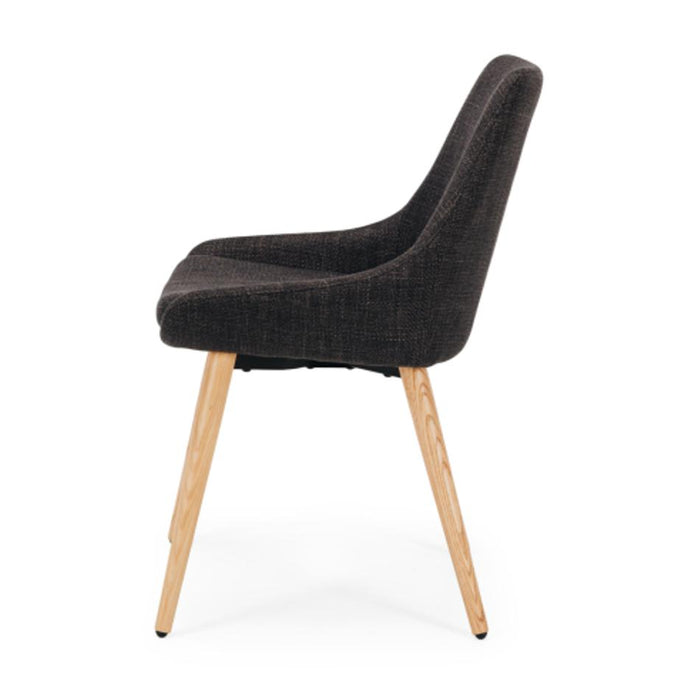 Furniture By Design Bari Dining Chair Dark Grey (Oak Leg) PLBARFDGRE_3