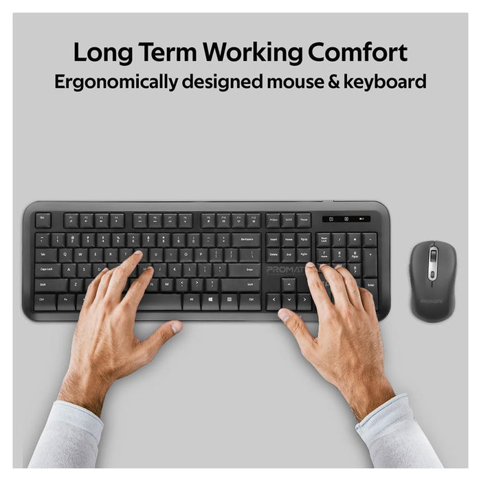 Promate Full Size Wireless Keyboard & Mouse Combo PROCOMBO-6