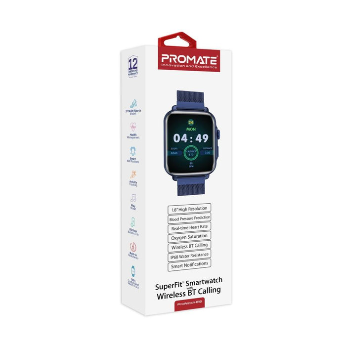 Promate Ip68 Smart Watch PROWATCH-B18.BL