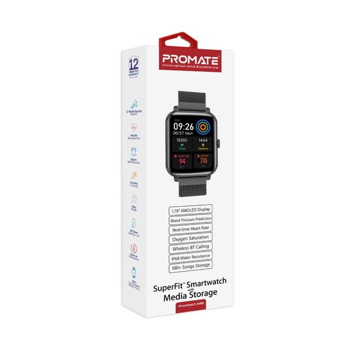 Promate Ip68 Smart Watch PROWATCH-M18.GRT