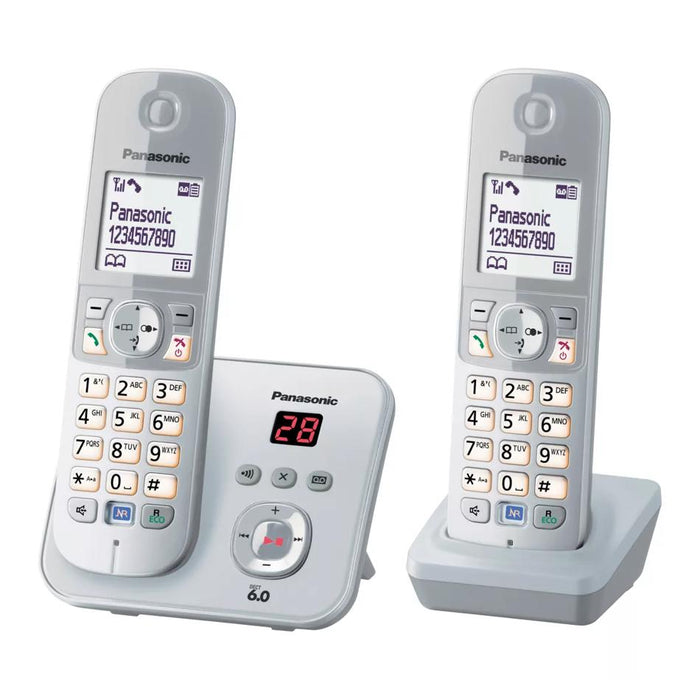 Panasonic Cordless Telephone Twin Pack DECT 6.0 1.8 GHz KX-TG6822NZS_1