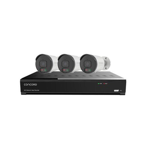 8 Channel 4K Nvr Kit With 3 X 4K Bullet Cameras Featuring Red And Green Lights For Deterrence V3_1