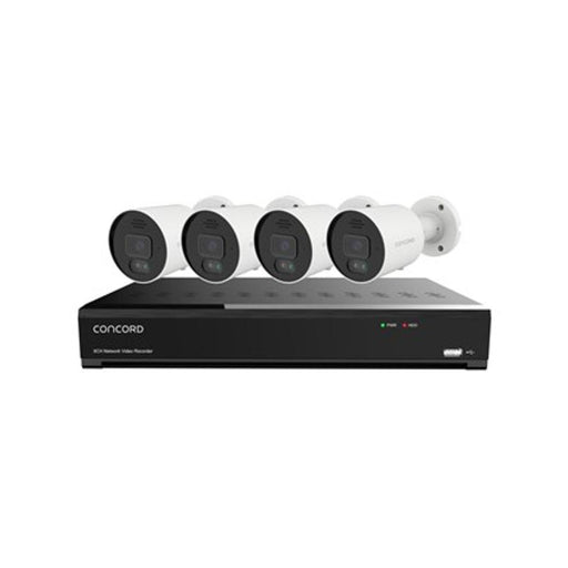 8 Channel 4K Nvr Kit With 4 X 12Mp Bullet Cameras Featuring Red And Green Lights V3._1