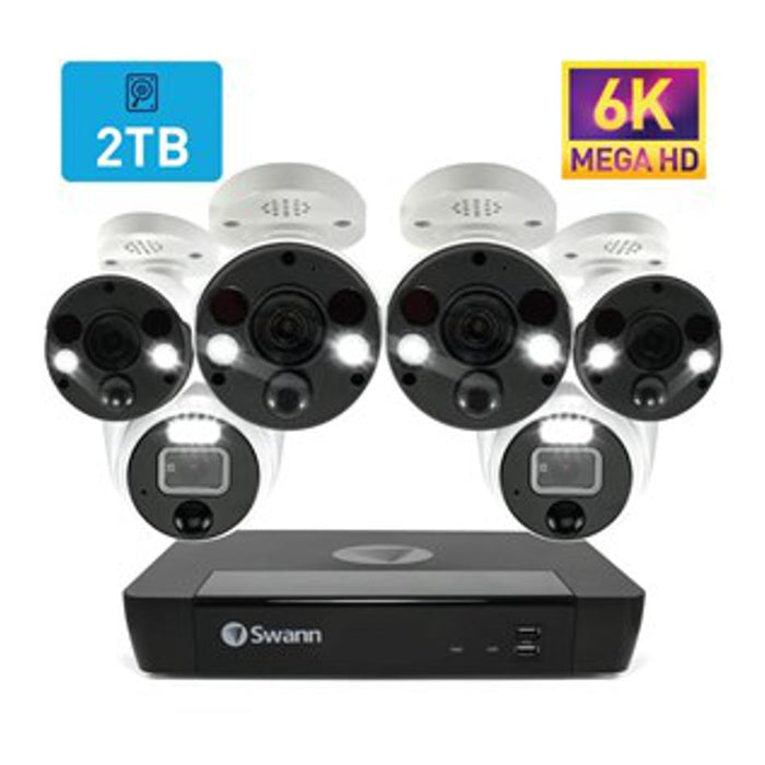 8Ch 6K Nvr Kit With 4 X 6K Pir Bullet Cameras 2 X 6K Pir Dome Cameras Swnvk-890004Fb2D