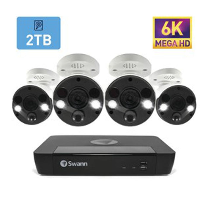 Swann 8Ch 6K Nvr Kit With 4 X 6K Pir Bullet Cameras Swnvk-890004Fb