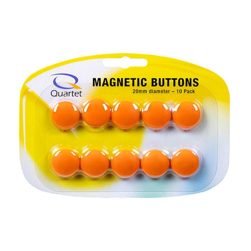 Quartet 20mm Orange Magnetic Buttons Pack of 10 QTTMB2600_1