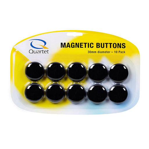 Quartet 30mm Black Magnetic Buttons Pack of 10 QTTMB3000_1