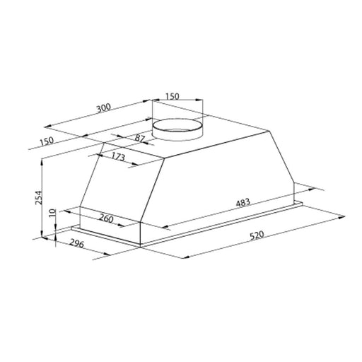 Parmco 520mm Integrated Rangehood Turbo Pak Plus RT52B1000_2