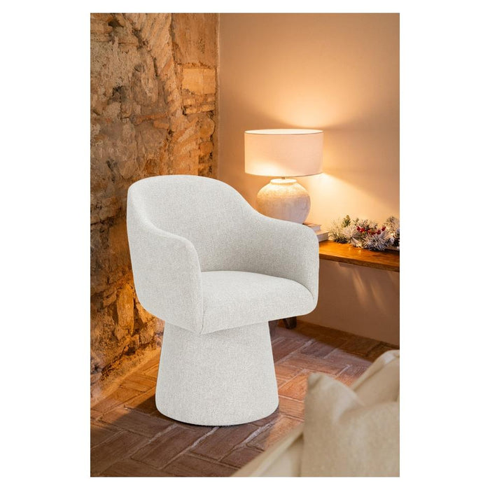 Rembrandt Anna Swivel Accent Chair - White Upholstery MY3286_2