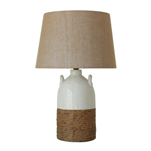 Rembrandt Antique Ceramic Lamp w Linen Shade RS3045_1