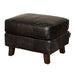 Rembrandt Curved Leg Ottoman Belon Black Leather AF2057_1