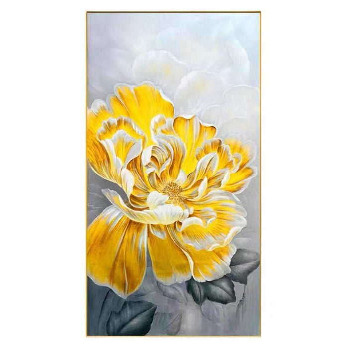Rembrandt Hand Painted Flower Art in Gold Frame AC7022_1