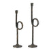 Rembrandt Iron Candle Holder Set of 2, Rustic Finish SE3044_1