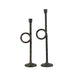 Rembrandt Iron Candle Holder Set of 2, Rustic Finish SE3044_2