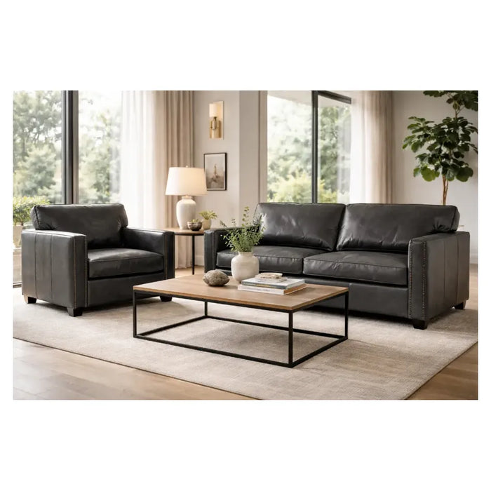 Rembrandt Madison Square Leather Armchair - Belon Black_6