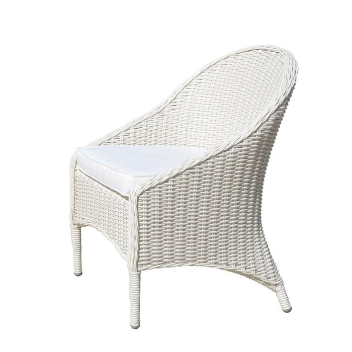 Rembrandt Noosa Outdoor Wicker Chair with Cushion - White_1