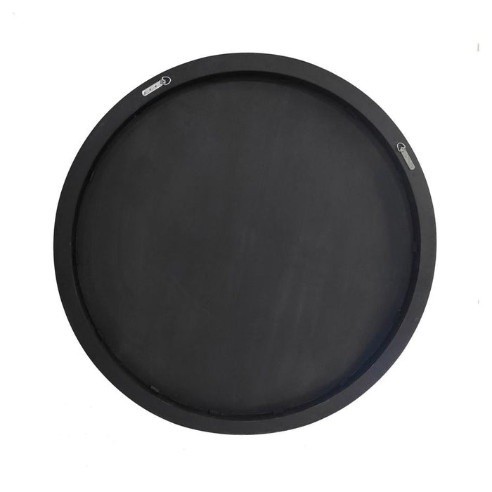 Rembrandt Round Mirror Black Oak & Gold 800mm EM8006_3