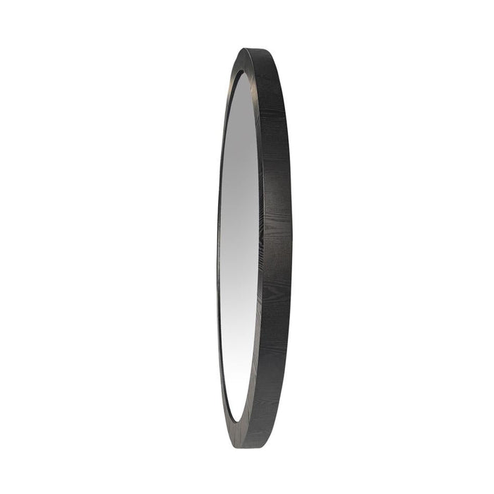 Rembrandt Round Mirror Black Oak & Gold 800mm EM8006_4