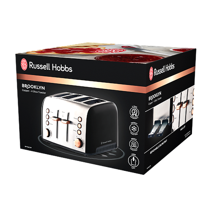 Russell Hobbs Brooklyn 4 Slice Toaster - Copper RHT94COP_5