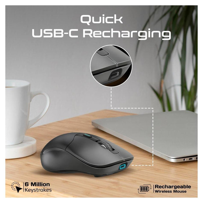 Promate Rechargeable Wireless Mouse SAMO.BLK