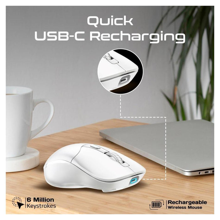 Promate Rechargeable Wireless Mouse SAMO.WHT