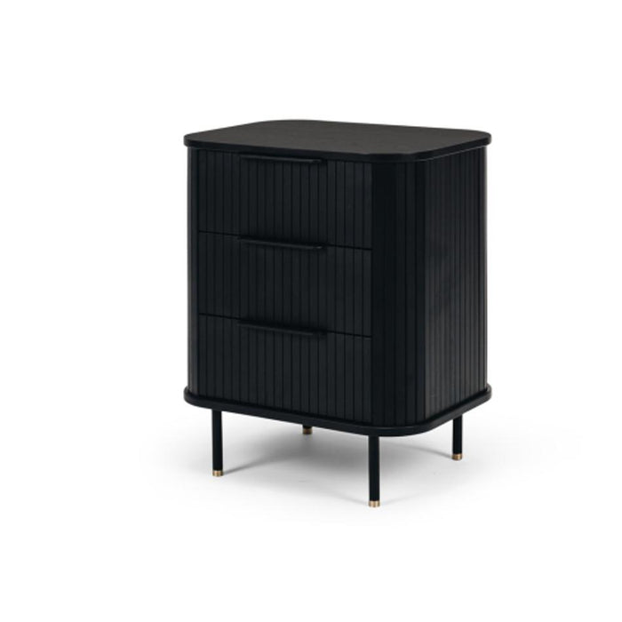 Furniture By Design Anders Bedside 3drw (Black Oak) SHABSO3B
