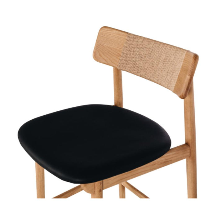 Furniture By Design Niles Highback Barstool (Natural Oak) PU
