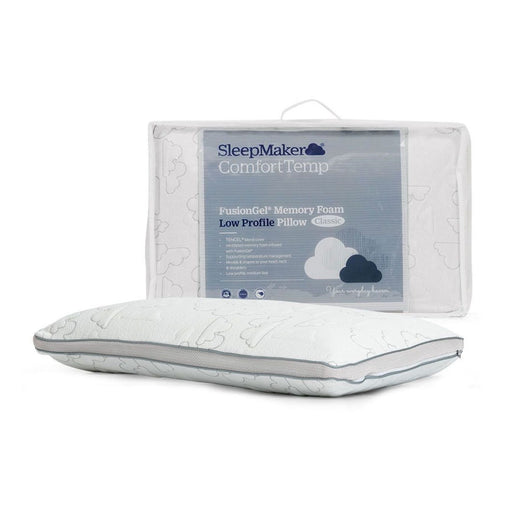Sleepmaker Comfort Fusion Gel Memory Foam Low Profile Pillow